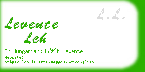 levente leh business card